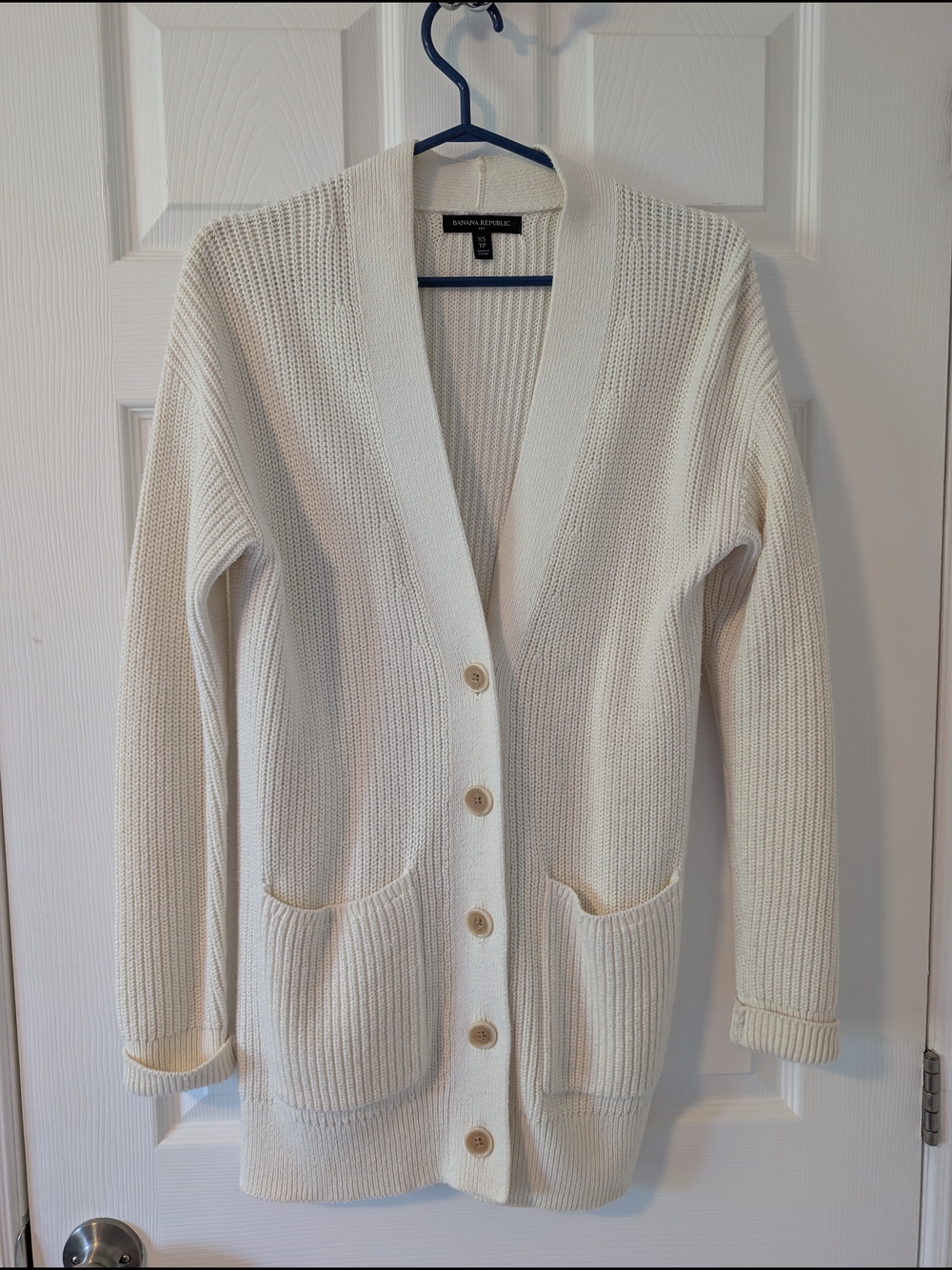 Banana Republic White Knit Cardigan Size XS
